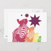zebra ster briefkaart (Voorkant / Achterkant)