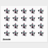 Zebra Ster Sticker (Vel)