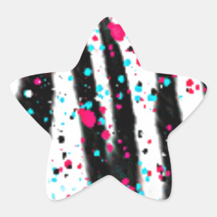 Zebra Ster Sticker