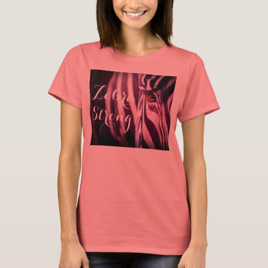 "Zebra Sterk" EDS-T-shirt - Roze T-shirt (Voorkant)
