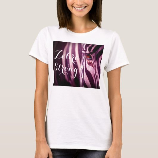 "Zebra Sterk" EDS-T-shirt - Roze T-shirt (Voorkant)
