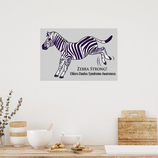 Zebra Sterk syndroom van Ehlers-Danlos Poster (Keuken)