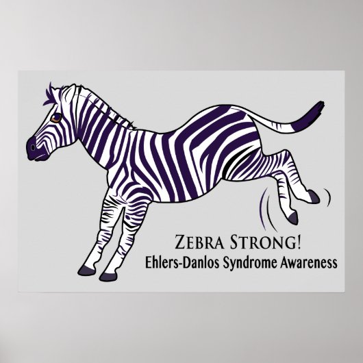 Zebra Sterk syndroom van Ehlers-Danlos Poster (Voorkant)
