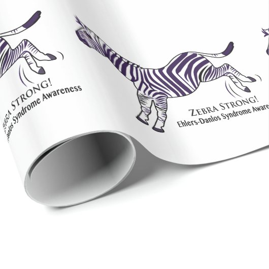 Zebra Sterke bewustwording Ehlers-Danlos Cadeaupapier (Rol Hoek)