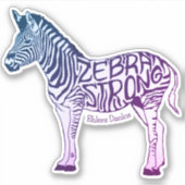 Zebra Sterke Galaxy Colors Sticker (Voorkant)