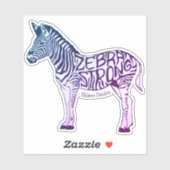 Zebra Sterke Galaxy Colors Sticker (Vel)