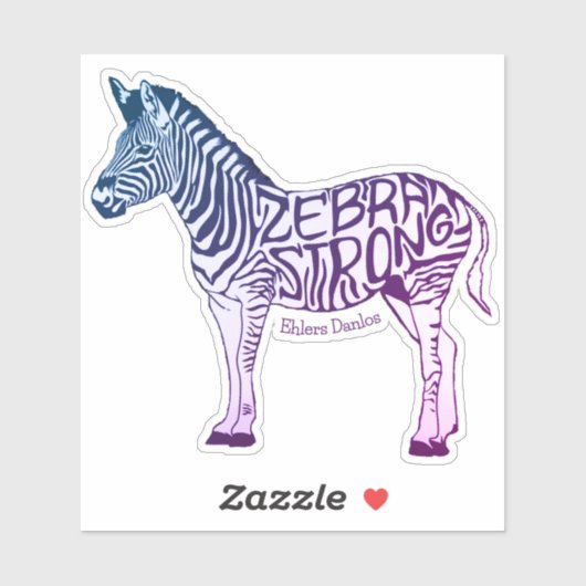 Zebra Sterke Galaxy Colors Sticker (Vel)