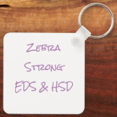 Zebra Sterke Sleutelhanger van de metaalcirkel, 2" (Achterkant)