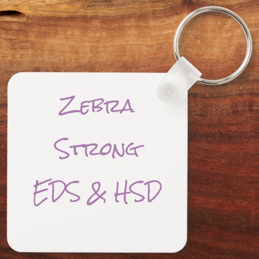 Zebra Sterke Sleutelhanger van de metaalcirkel, 2" (Achterkant)