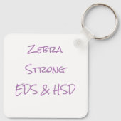 Zebra Sterke Sleutelhanger van de metaalcirkel, 2" (Achterkant)