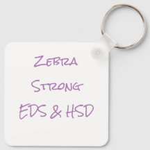 Zebra Sterke Sleutelhanger van de metaalcirkel, 2"