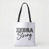 Zebra Sterke zwarte en witte strepen Tote Bag (Voorkant)