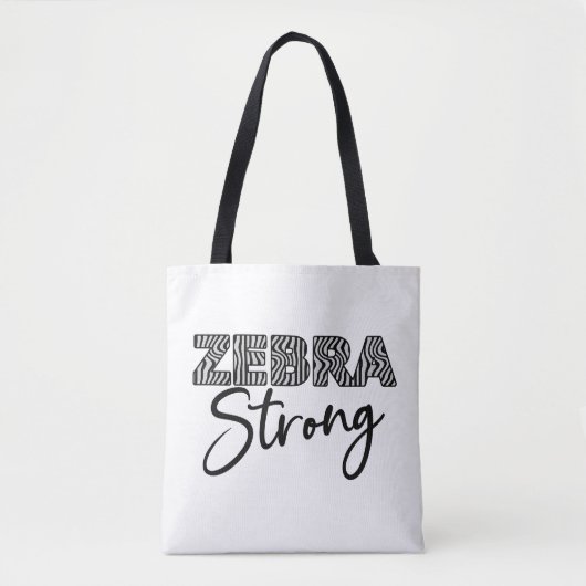 Zebra Sterke zwarte en witte strepen Tote Bag (Voorkant)
