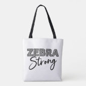Zebra Sterke zwarte en witte strepen Tote Bag (Achterkant)
