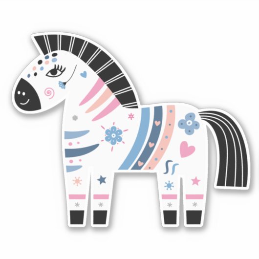 Zebra Sticker (Voorkant)