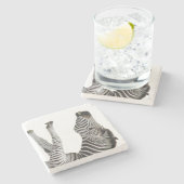Zebra Stone Onderzetter (Zijkant)