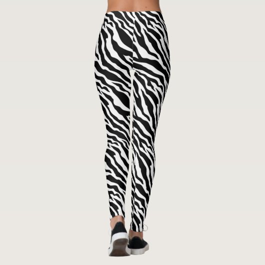 Zebra Streep Dierprint Leggings (Achterkant)