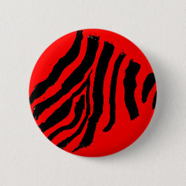 Zebra Streep Knop (Kers Cola) Ronde Button 5,7 Cm