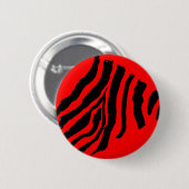 Zebra Streep Knop (Kers Cola) Ronde Button 5,7 Cm (Voorkant /achterkant)