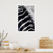 Zebra Streep Muur Kunst Moderne Dierenprint Poster (Keuken)