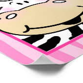 Zebra Streep Roze Op Maat Gemaakte Kunstprint voor Poster (Hoek)