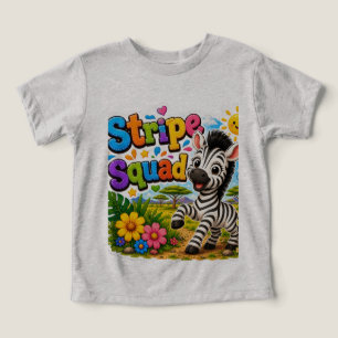 Zebra Streep Squad Schattige Cartoon Zebra Vrien