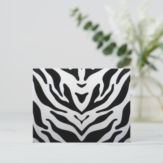 ZEBRA STREPEN ABSTRACT BRIEFKAART (Staand voorkant)