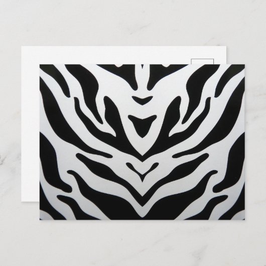 ZEBRA STREPEN ABSTRACT BRIEFKAART (Voorkant / Achterkant)