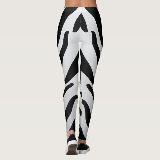 ZEBRA STREPEN ABSTRACT LEGGINGS (Achterkant)