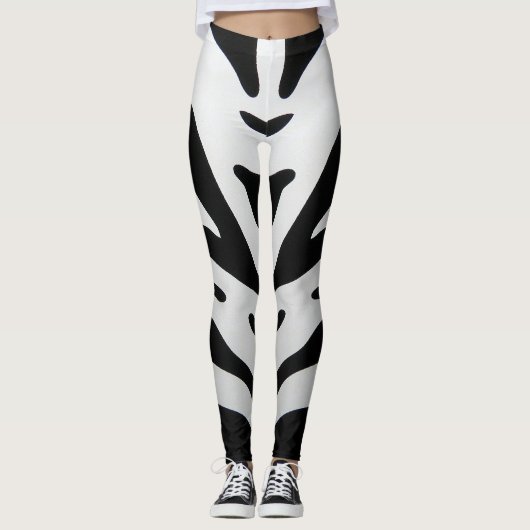 ZEBRA STREPEN ABSTRACT LEGGINGS (Voorkant)