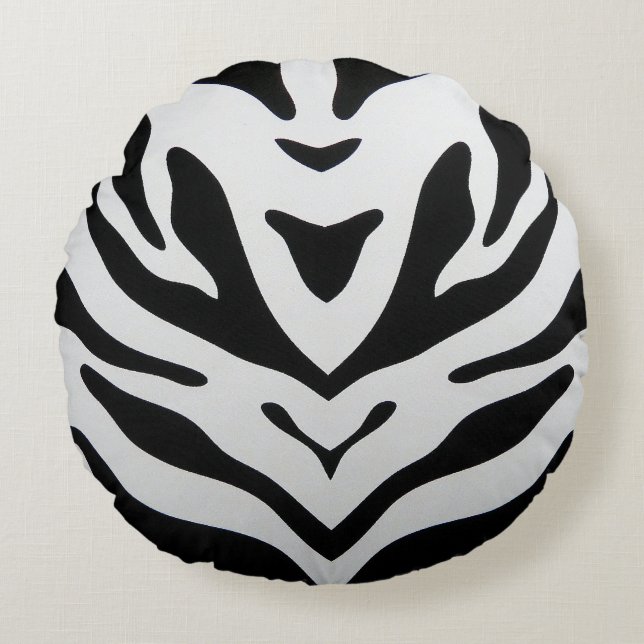 ZEBRA STREPEN ABSTRACT ROND KUSSEN (Voorkant)