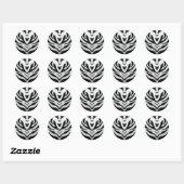 ZEBRA STREPEN ABSTRACT RONDE STICKER (Vel)