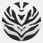 ZEBRA STREPEN ABSTRACT RONDE STICKER (Voorkant)