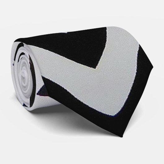 ZEBRA STREPEN ABSTRACT STROPDAS (Opgerold)