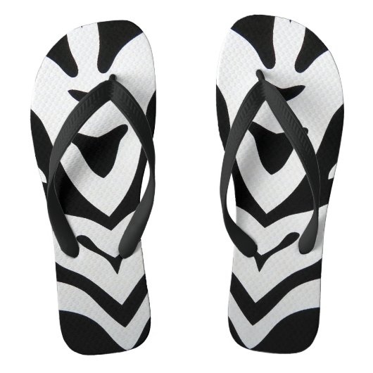 ZEBRA STREPEN ABSTRACT TEENSLIPPERS (Voetbed)