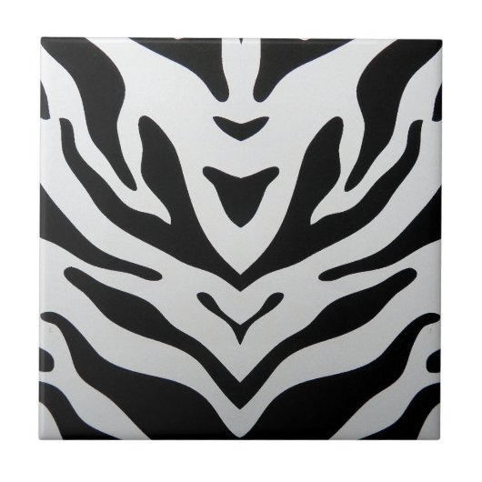ZEBRA STREPEN ABSTRACT TEGELTJE (Voorkant)