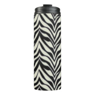 Zebra Strepen BW Wild Dierenprint Thermosbeker
