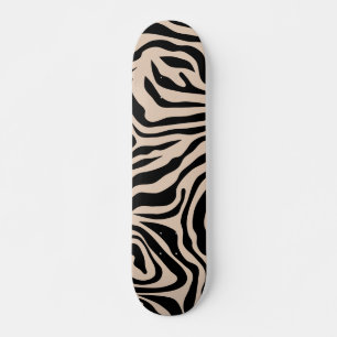 Zebra Strepen Crème Beige Zwart Wild Dier Persoonlijk Skateboard