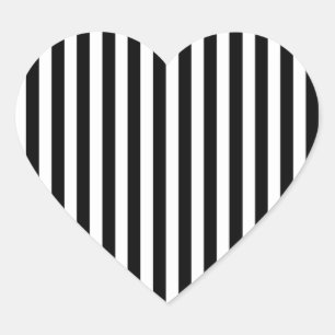 Zebra Strepen Elke kleur Zwart Wit Hart Sticker