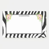 Zebra strepen en bloemen post-it® notes (Voorkant)