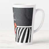 Zebra Strepen en Glitter Latte Mok (Rechts)