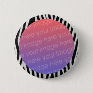 zebra strepen fotolijst ronde button 5,7 cm