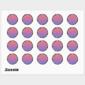 zebra strepen fotolijst ronde sticker (Vel)