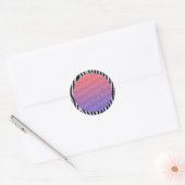 zebra strepen fotolijst ronde sticker (Envelop)