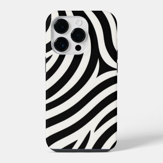 Zebra Strepen Modern Print iPhone Hoesje (Achterkant)