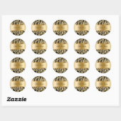 Zebra Strepen Monogram Sticker Labels (Vel)