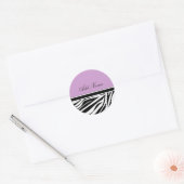 Zebra Strepen Monogram Sticker Labels (Envelop)