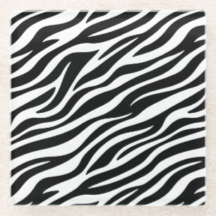 Zebra Strepen Naadloos Patroon Dierenprint-60492 Glazen Onderzetter