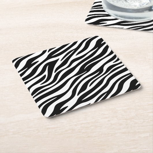 Zebra Strepen Naadloos Patroon Dierenprint-60492 Kartonnen Onderzetters (Schuin)