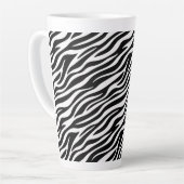 Zebra Strepen Naadloos Patroon Dierenprint-60492 Latte Mok (Linkerhoek)